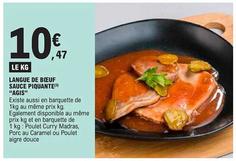 langue de bœuf sauce piquante "agis"