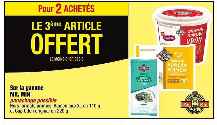 le 3e offert sur la gamme mr. min