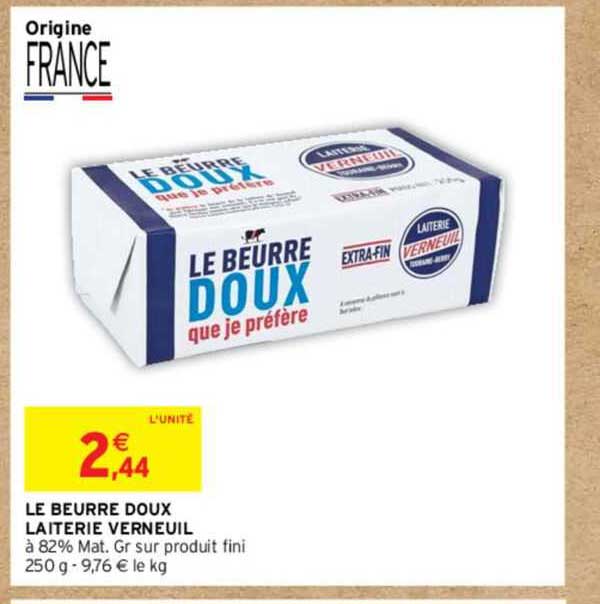 le beurre doux laiterie verneuil