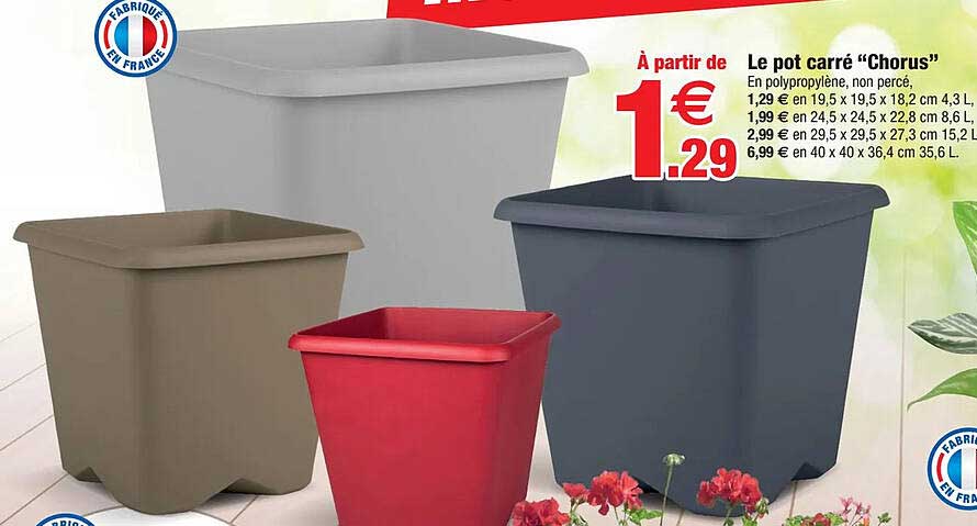 le pot carré "chorus"