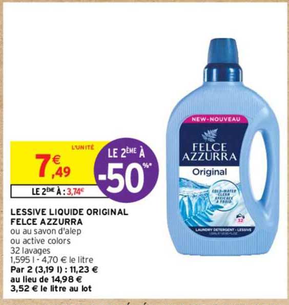 lessive liquide original felce azzurra