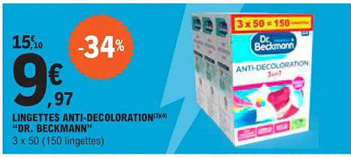 lingettes anti-decoloration "dr. beckmann"