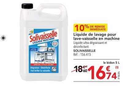 liquide de lavage pour lave-vaisselle en machine