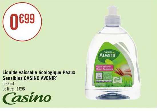 liquide vaisselle écologique peaux sensibles casino avenir