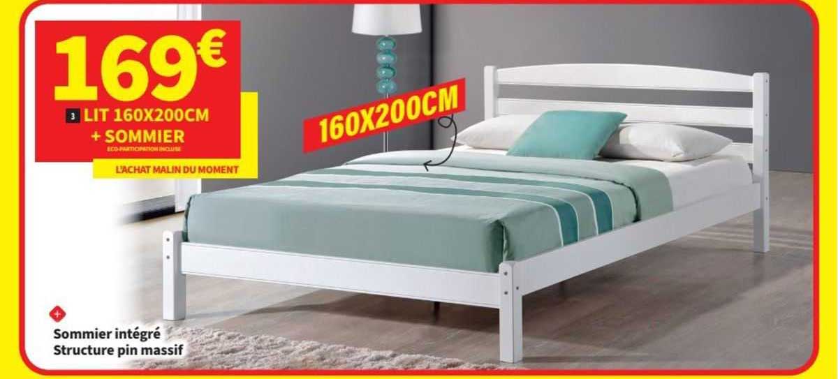 lit 160x200 cm + sommier