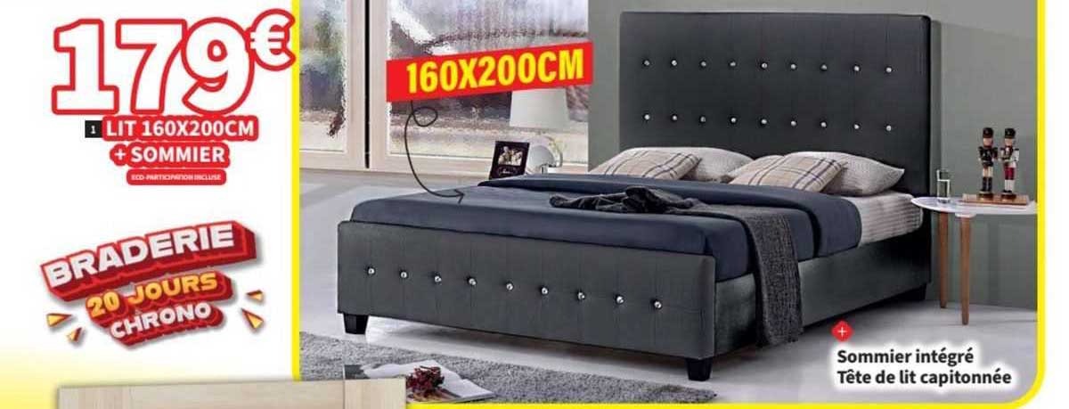 lit 160x200 cm + sommier