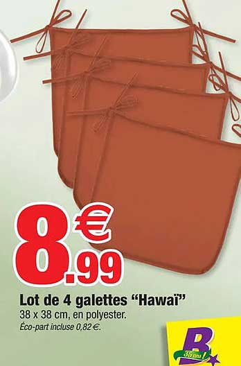 Lot De 4 Galettes "hawaï"