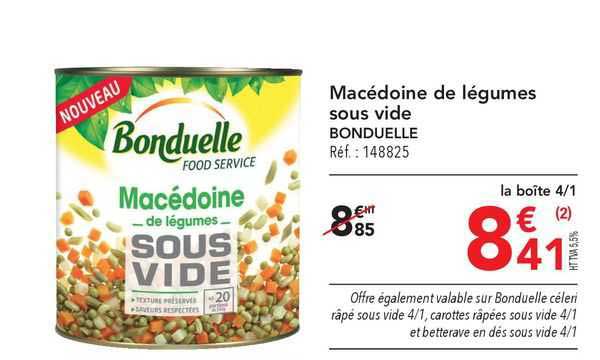 macédoine de légumes sous vide bonduelle