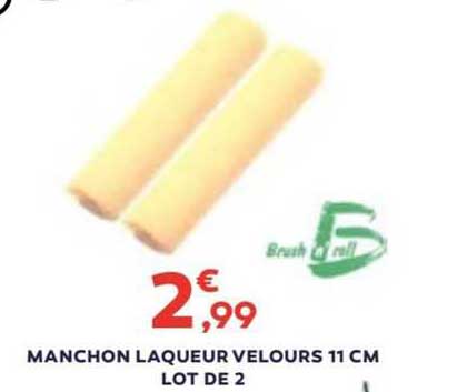 manchon laqueur velours 11 cm lot de 2