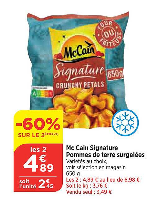 Mc Cain Signature Pommes De Terre Surgelées