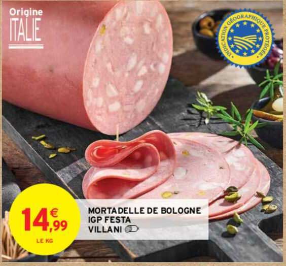 mortadelle de bologne igp festa villani