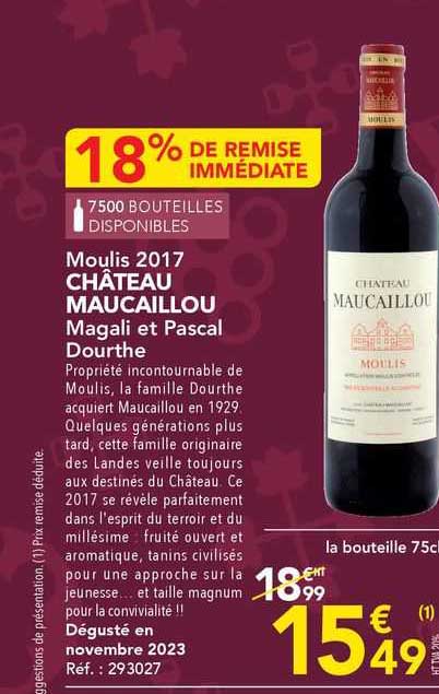moulis 2017 château maucaillou magali et pascal dourthe