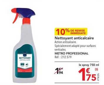 Nettoyant Anticalcaire Metro Professional