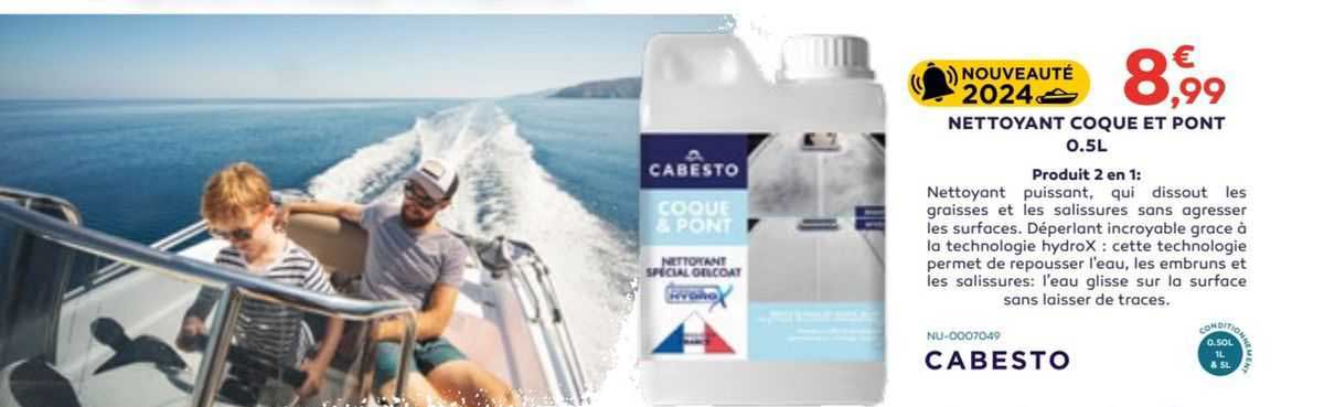 nettoyant coque et pont 0.5 l cabesto