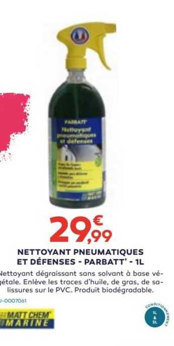 nettoyant pneumatiques et défenses - parbatt' - 1 l