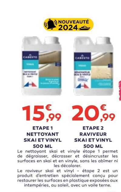 nettoyant skai et vinyl 500 ml, raviveur skai et vinyl 500 ml