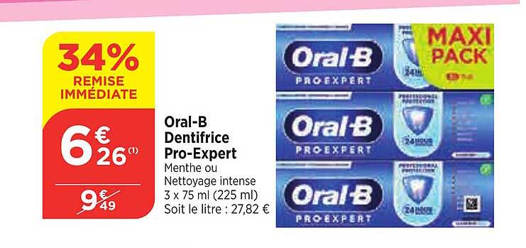 oral-b dentifrice pro-expert