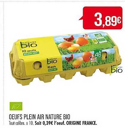 œufs pleins air nature bio