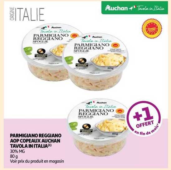 parmigiano reggiano aop copeaux auchan tavola in italia