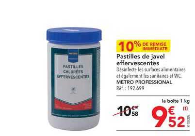 pastilles de javel effervescentes