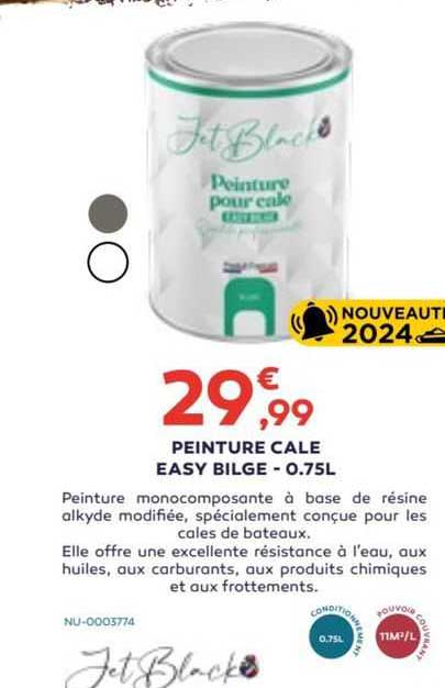 peinture cale easy bilge - 0.75 l jet black