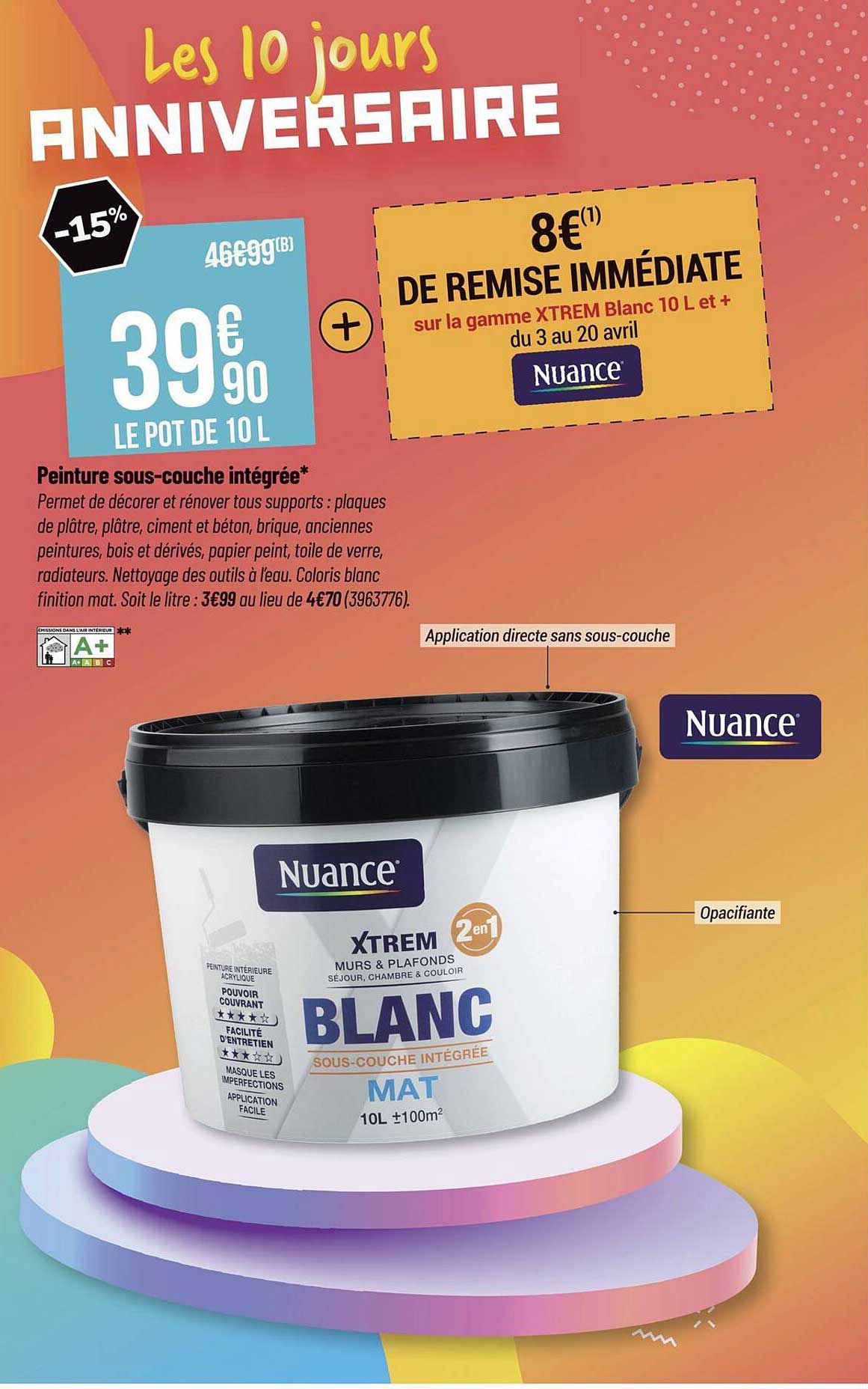 peinture sous-couche intégrée nuance