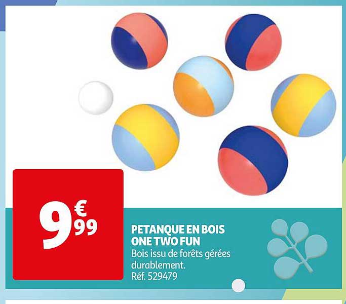 pétanque en bois one two fun