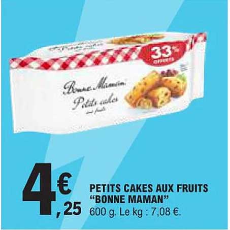 petits cakes aux fruits "bonne maman"