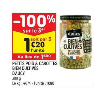 petits pois & carottes bien cultivés d'aucy