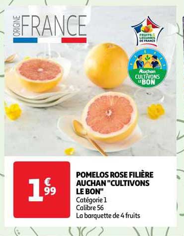 pomelos rose filière auchan "cultivons le bon"