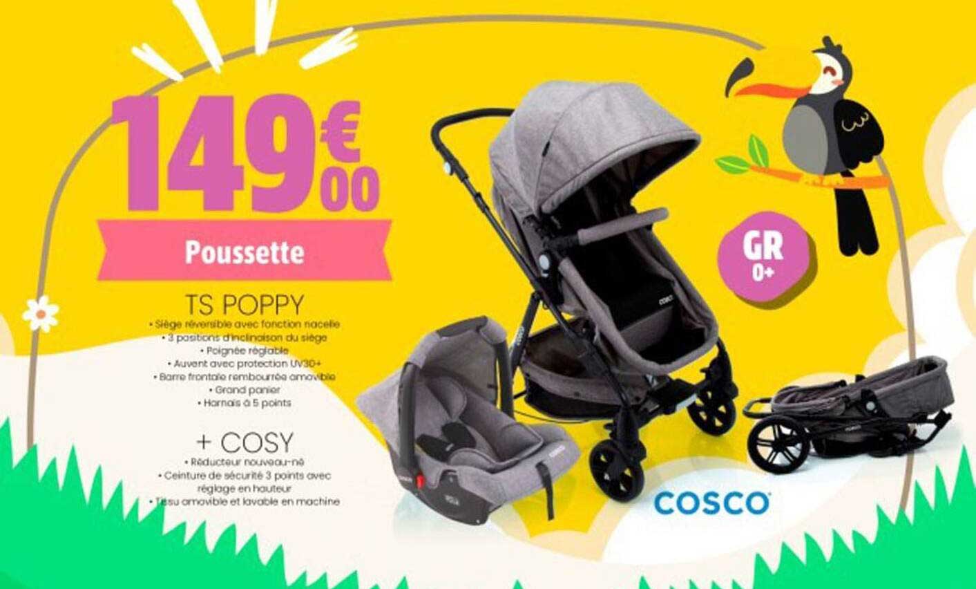 poussette ts poppy + cosy cosco