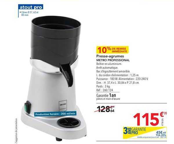 presse-agrumes metro professional