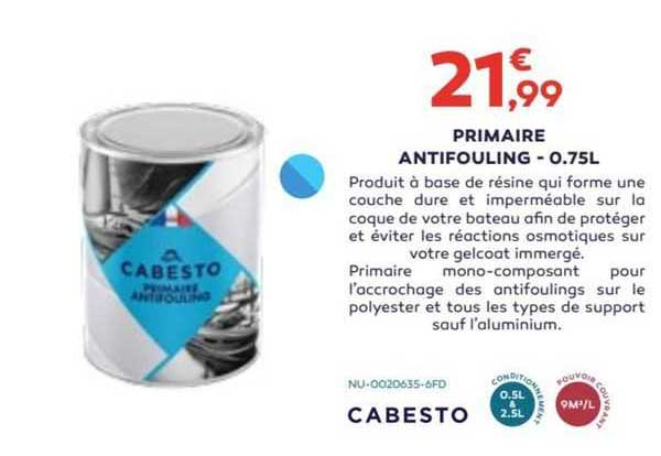 primaire antifouling - 0.75 l cabesto