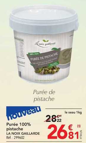 purée 100% pistache la noix gaillarde