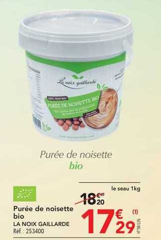 Purée De Noisette Bio La Noix Gaillarde