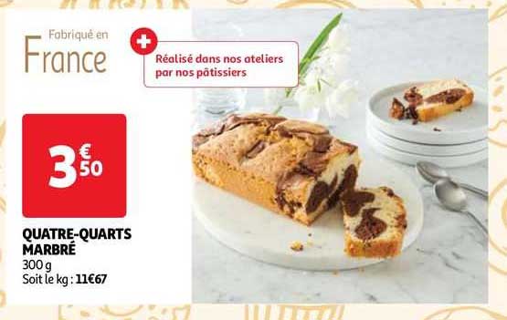 quatre-quarts marbré