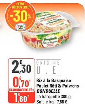 Riz à La Basquaise Poulet Rôti & Poivrons Bonduelle