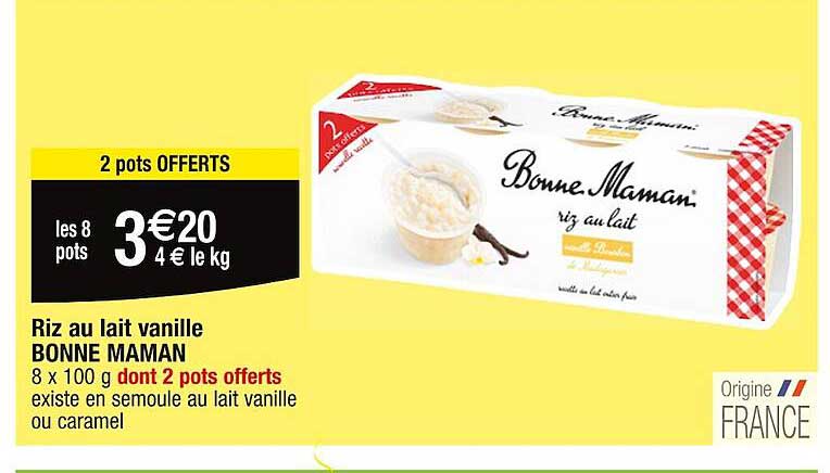 riz au lait vanille bonne maman