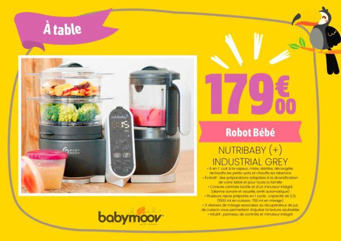 Robot Bébé Nutribaby (+) Industrial Grey Babymoov