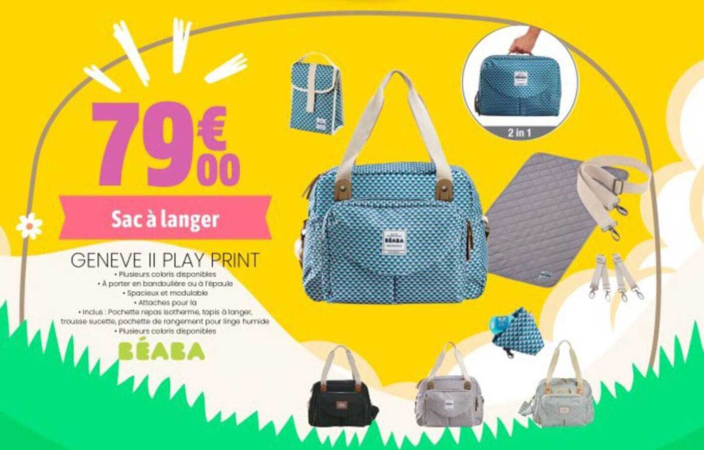 sac  à langer genève II play print