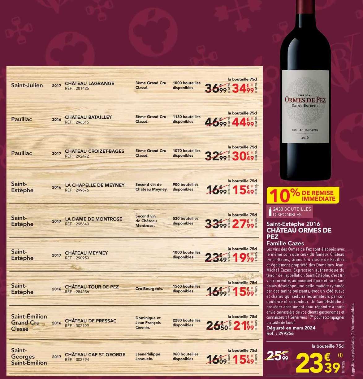 saint-estèche 2016 château ormes de pez famille cazes