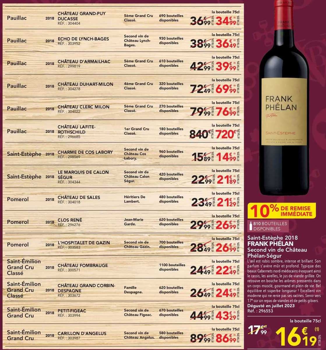 saint-estèphe 2018 frank phélan