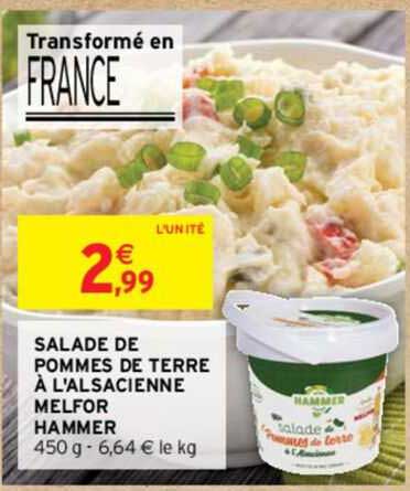 salade de pommes de terre à l'alsacienne melfor hammer