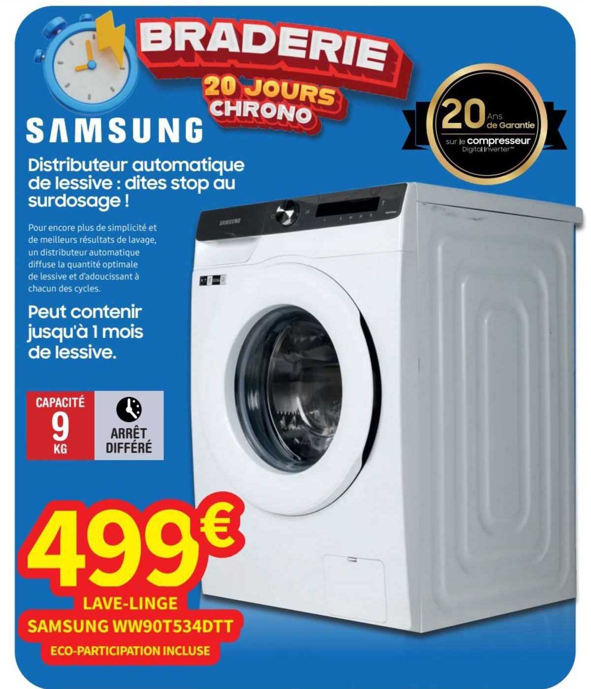 samsung lave-linge samsung ww90t534dtt