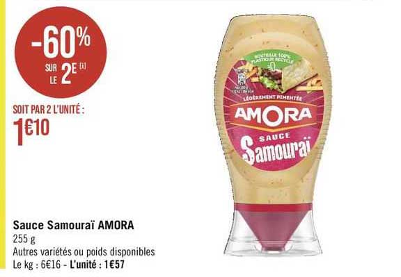 sauce samouraï amora