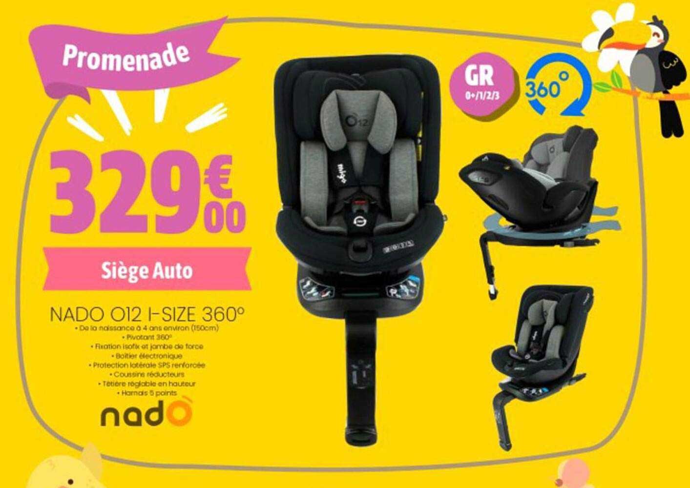 siège auto nado o12 i-size 360°0