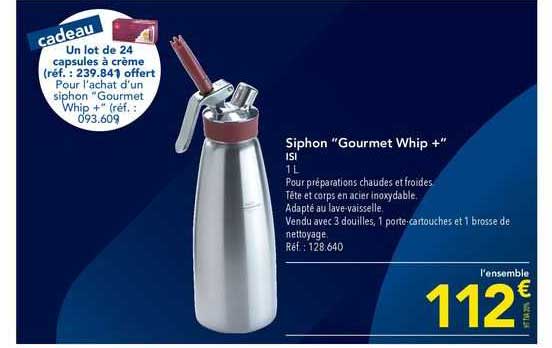 siphon "gourmet whip +" isi