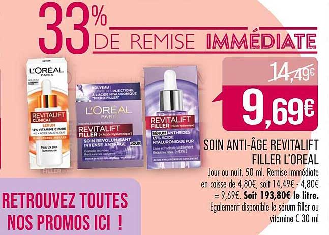 soin anti-âge revitalift filler l'oreal