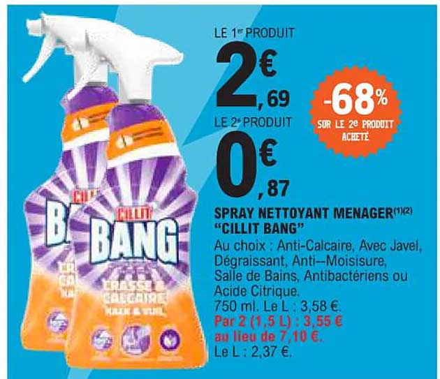 spray nettoyant menager "cillit bang"