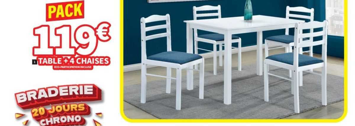 Table + 4 Chaises